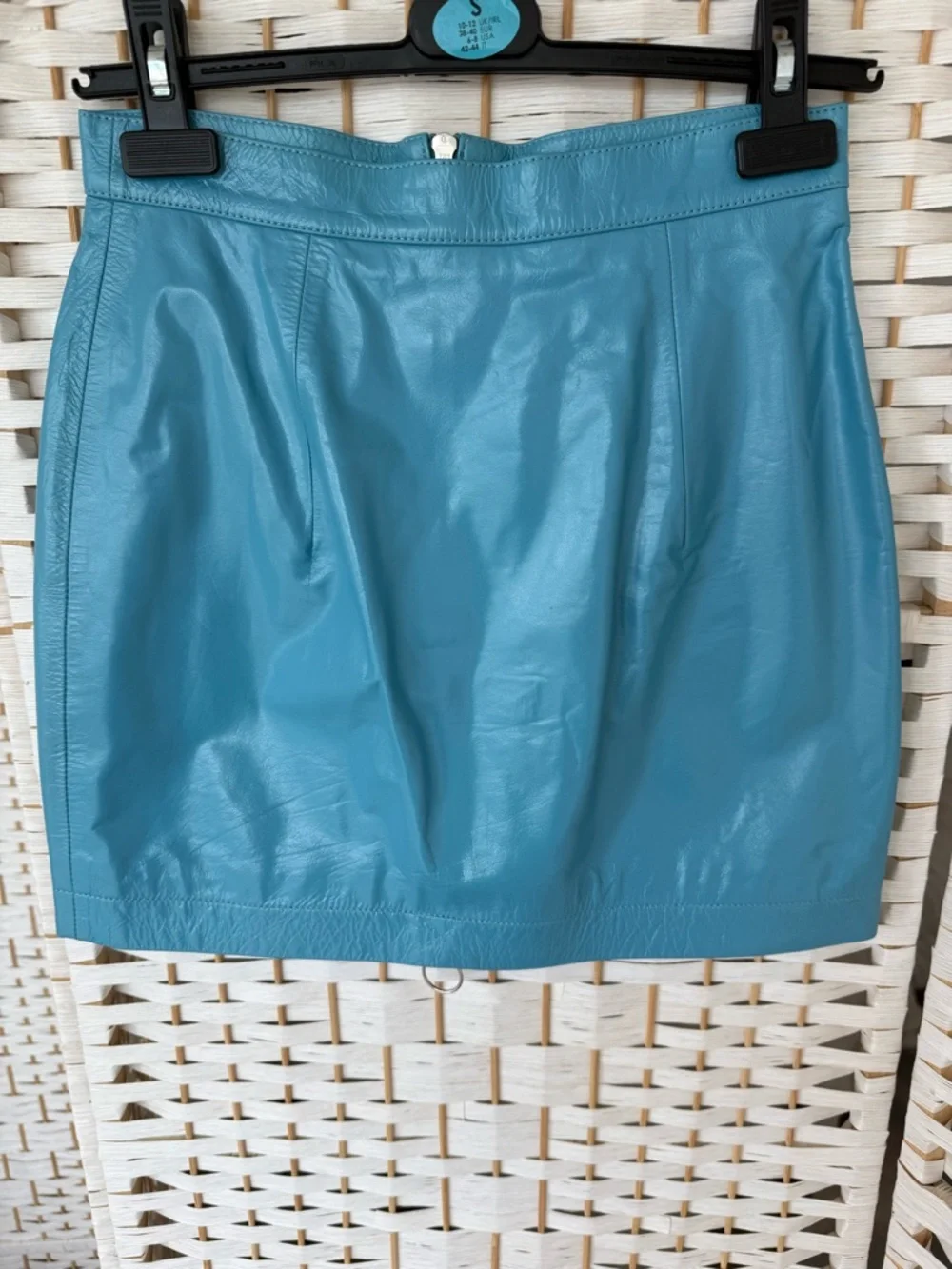 “Remain by Birger Christensen” Blue Mini Skirt with Front Zip - Picture 2 of 4